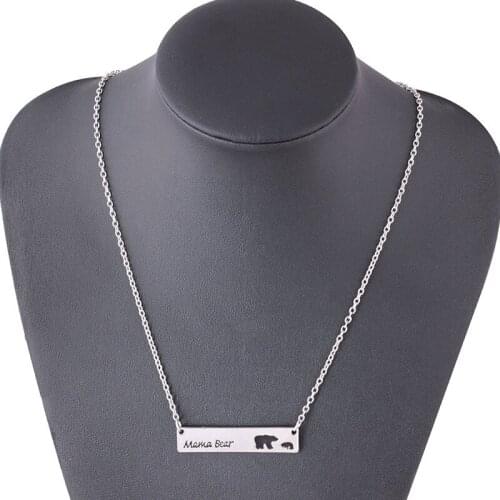 RONGQING 12pcs/lot wholesale Fashion Jewelry 2018 New Bear Necklace necklace men Pendant Necklace for Women