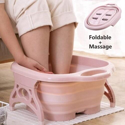 Foldable Plastic Foot Massage Foot Bath Bucket of Collapsible Common Bubble Foot Massage Bath Crock Bucket To Reduce Pressure