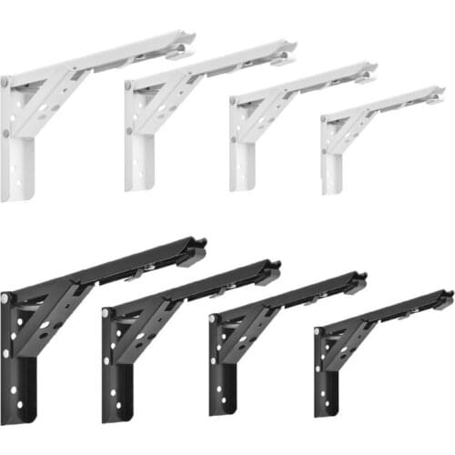 2Pcs Triangle Folding Bracket Adjustable Wall Mounted Table Shelf Heavy Duty Bench Support Furniture Hardware Accessory Dropship