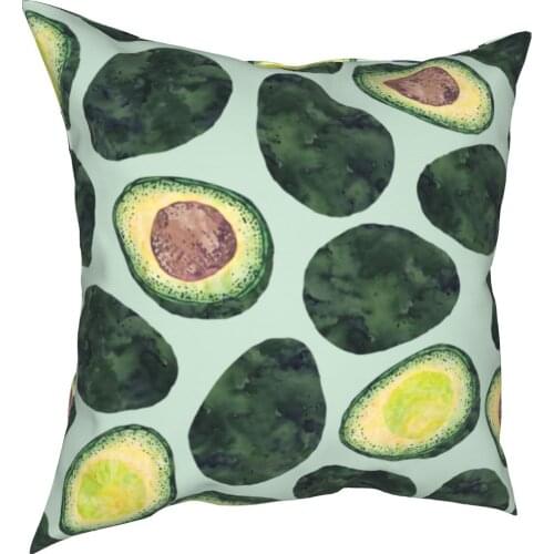 Tropical Fruit Avocado Pillowcase Soft Polyester Cushion Cover Decor Pillow Case Cover Home Square 45X45cm