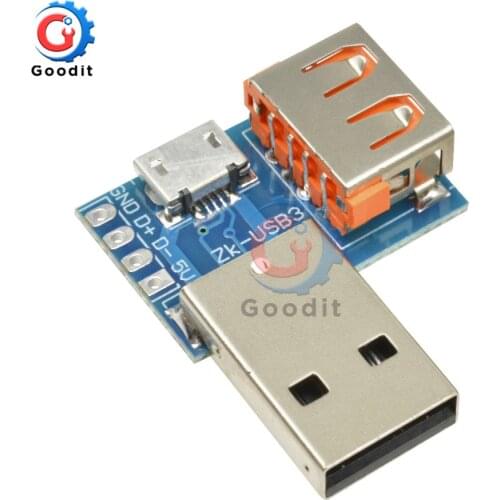 USB Converter Standard Type A USB Female to Male to Micro USB to 4P Terminal Adapter Board 2.54mm Connector