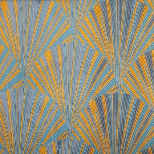 Modern 4 colors Fan-shaped Jacquard Woven Upholstery Sofa Furniture Interior Bed Pillow Armchair Fabrics 140cm Sell by Meter