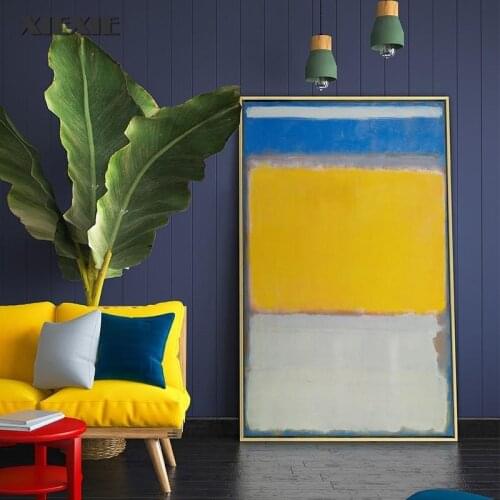 Vintage Abstract Red Yellow Colorful Prints Splash Ink Canvas Painting Posters Wall Art Pictures for Living Room Home Decor