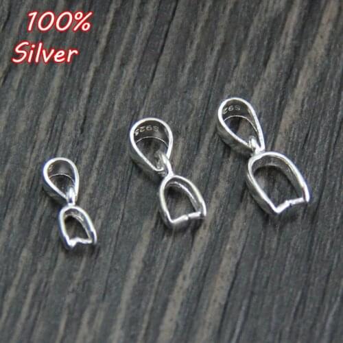 2pcs 925 Sterling Silver Color Pendant Clip Buckle Melon Buckle Making Silver Accessories Jewelry DIY Components Connector