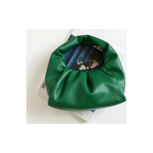 2021 New Arrival Women Horn Bags Ladies Retro Pleated Handbags High Quality Cloud Bag Soft Leather Female Shoulder Bags 6 Colors