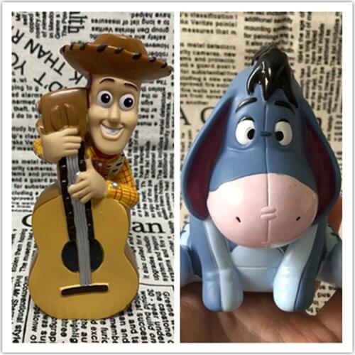 1PCS 10cm Exquisite workmanship Disney Toy Story Woody eyore donkey ornaments collection ornaments