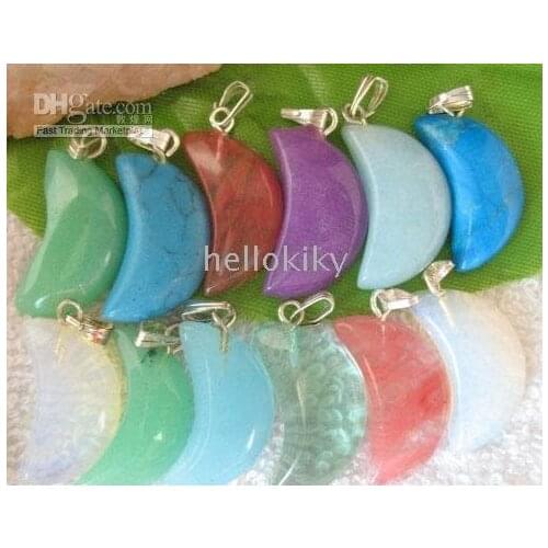 10 Packages (120pcs) Moon Pendants M7363 Free Shipping