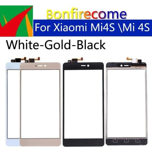 10Pcs\lot TouchScreen For Xiaomi Mi4S\ Mi 4S Touch Screen Panel Sensor LCD Display Glass Lens Panel Digitizer Replacement Parts