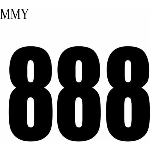 130mm*60mm(each) Set 3x Sticker Vinyl Decal Bike Door Wheelie Bin Number 8 Car Stickers