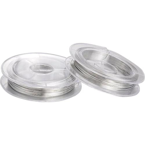 20M/Set Rhodium 0.4mm 0.6mm 0.8mm 1mm Craft String Beads Rope Beading Wire For DIY