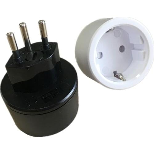 3 pin Swiss plugs to EU adaptor Embedded Swiss adapter converter plug Swiss plugs turn to French plugs EU DE Germany socket