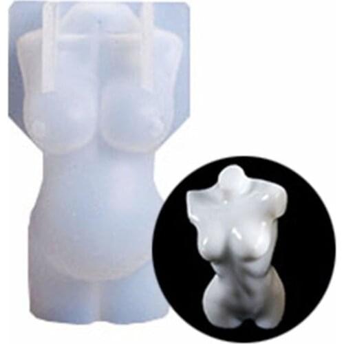 3D Girl Body Silicone Mold DIY Epoxy Resin Candle Chocolate Mousse Mold Body Male And Female Bust Decoration Mold Resine Epoxy