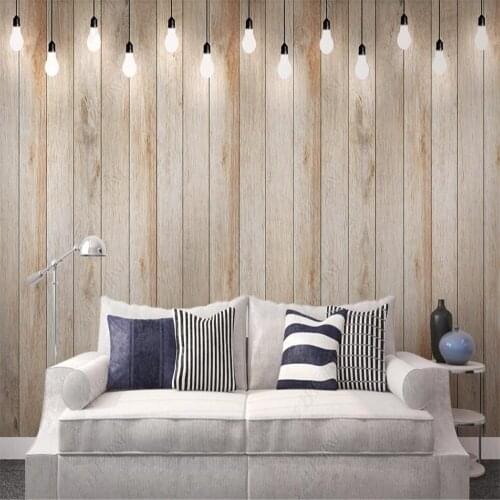 Milofi custom 3D wallpaper mural bulb wood grain background wall decoration painting living room bedroom wallpaper
