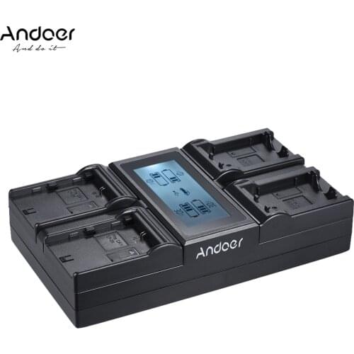 Andoer LP-E6 LP-E6N NPFW50 NP-FW50 Digital Camera Battery Charger for Canon 5DIII 5DS 5DSR 6D 7DII 80D 70D for Sony a7 a7R etc