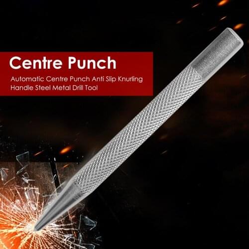 Automatic Center Pin Punch High Hardness and Toughness Strike Marking Starting Holes Tool Chisel Steel Punch for Fitter
