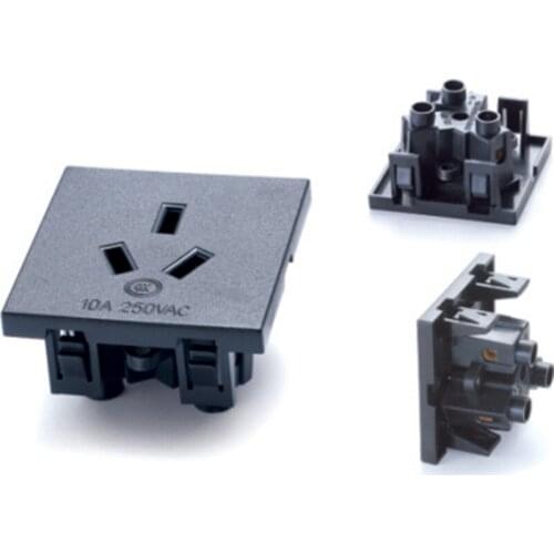Black Copper embedded industrial output outlet Australian standard socket 250V 10A universal Electrical AC power socket