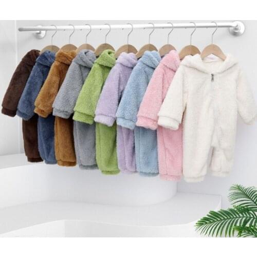 IYEAL Baby Rompers Autumn Winter Clothing Set for Babies Soft Polar Fleece Thicken Girl Snowsuit Jumpsuit Cute Newborn Clothes