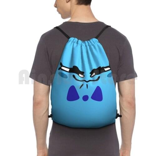 Snipperclips Blue Backpack Drawstring Bags Gym Bag Waterproof Snip Snipper Snippers Clip Clips Ah Achievement Hunter