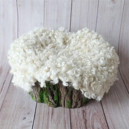 Nest of Curls Blanket Curly Felted Blanket Layer Newborn Photography Props Wool Stuffer Curly Felt VINTAGE COLLECTION