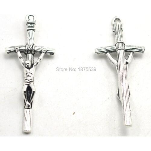 Catholic rosary crucifix cross mediun size papa cross zinc alloy metal charm