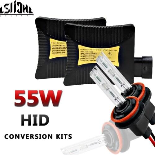 HiD Xenon Kit 55W HID Ballast Xenon Headlight Bulb Conversion Kits H4 H7 H11 H13 9004 9005 9006 Lamp 3000K 4300K 6000K Replace