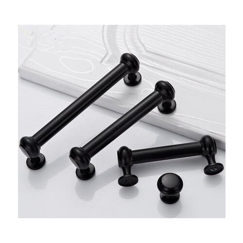 1PCS Hole Pitch 96-mm/320mm New Black Zinc Alloy furniture handles/ kitchen cabinet handles/ drawer pull Furniture Drawer Pull