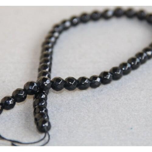 Min Order1)8mm New black onyx Onyx beads Round shape chalcedony Loose DIY stones 15" Jewelry making design wholesale