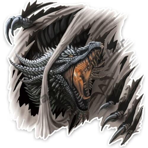 Fashion Western Dragon Animal Car Sticker Creative Decals Bumper Phone Trunk Guitar Cover Scratches Exterior Decor PVC 13x12cm