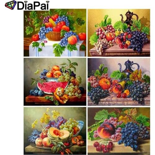 DIAPAI 100% Full Square/Round Drill 5D DIY Diamond Painting "Fruit grape landscape" 3D Embroidery Cross Stitch Home Decor