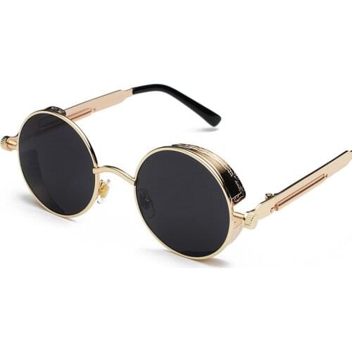 21 Color Retro Punk Sunglasses Men Classic Driving Goggles Glasses Male Flat Mirror Round Frame Reflective Sunglass gafas de sol