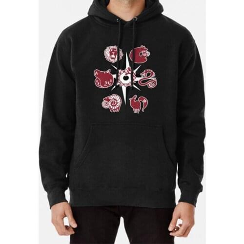 Seven Deadly Tattoos Hoodie Manga Anime Seven Deadly Sins Meliodas Elizabeth Hawk Diane Ban King Gowther