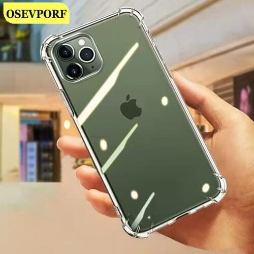 Luxury Transparent Soft TPU Case for iPhone 12 Pro X XS Max XR 8 7 Plus 11 Pro Phone Coque Cover Shockproof Protective Capinhas