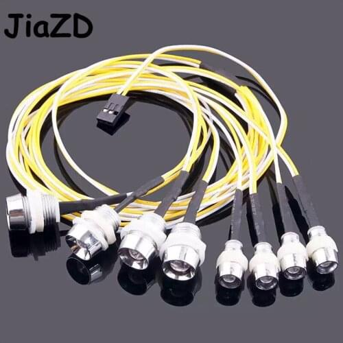 1 Set 8 light RC car Accessories led RC Car Light with Alloy Light Fixture for 1/10 1/8 RC Drift /Flat/Monster Truck car Y009