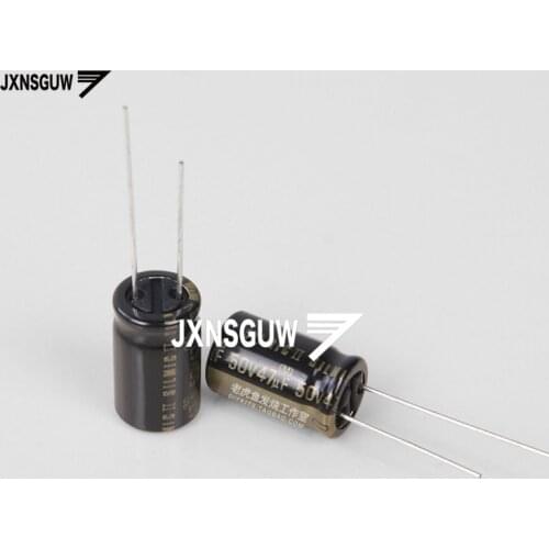 10PCS Original ELNA RFS SILMIC II 50V47UF 10X16MM Silk fiber audio electrolytic capacitor SILMICII 47UF 50V 85 degrees 47UF/50V