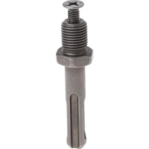 12mm Thread Dia SDS Plus Round Shank Drill Chuck Adapter Connector Gray