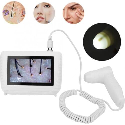 5 Inch Rechargeable Scalp Hair Follicle Oil Moisture Magnifying Detector Analyzer Skin Pigment Tester Hair Care