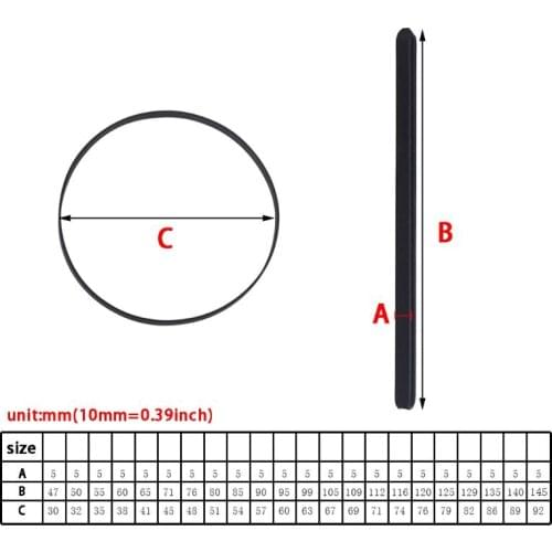 5mm Wide Turntable Rubber Belt Flat Drive Belt for Vinyl Record Player Turntable A0KB