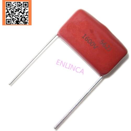 5pcs CBB 1600V 5.6NF 562J 1600V 5% PITCH 15MM DIP CBB Polypropylene film capacitor 562
