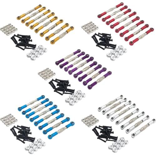 8pcs 1/16 Metal Rod Link Linkage with Bearing for WPL JJRC Crawler Car Accs