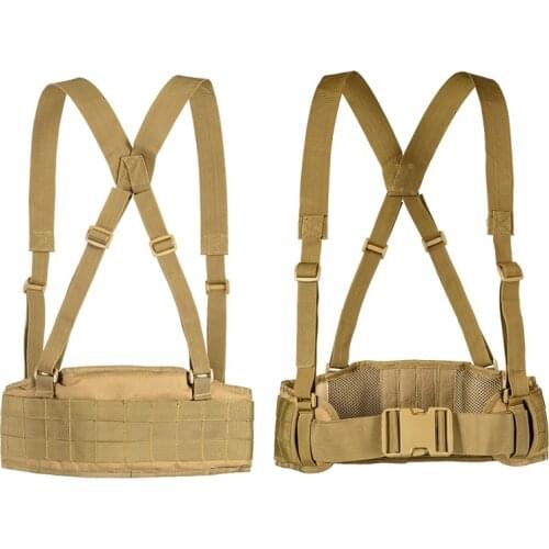 Army Tactical Belt Molle Belt Mens Airsoft Combat Suspender Adjustable Hunting CS Multi-function Field Wide Belt Portable Girdle