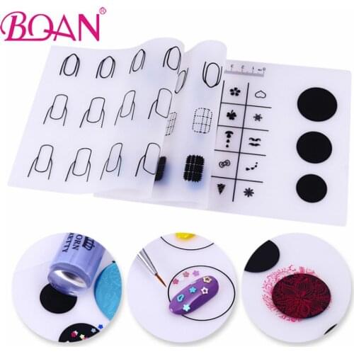 BQAN 1PC Silicone Nail Stamp Mat Nail Art Polish Transfer Pattern Pad Fill Color Template Manicure Tools Washable Hand Rest