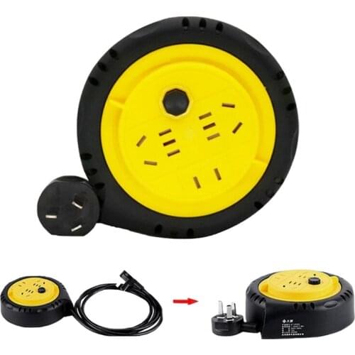 Household Small Coil Reel Mobile Socket Plastic Strip Line Extension Drag Wiring Plug Row Coiler