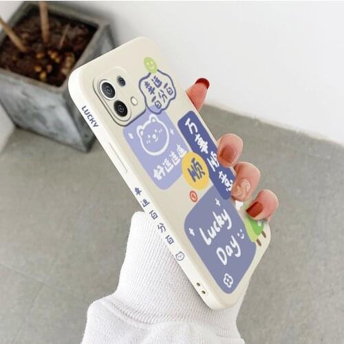 Lucky 100% Phone Case For Xiaomi Mi 11 10T 10 lite 9T Note 10 Redmi Note 10 9 9T 8 8Pro 7 7Pro 9 9A K40 K30 Silicone Cover