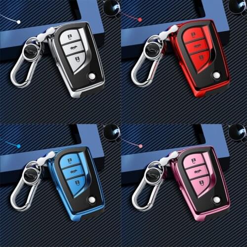 3 buttons Soft TPU Car Key Case Cover For Toyota Auris Corolla Avensis Verso Yaris Aygo Scion TC IM 2015 2016 Auto Accessories