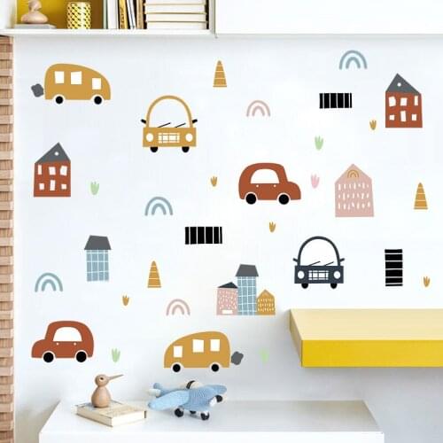 Kids room decor Cartoon stikers nursery decor kindergarten baby room decoration naklejki na sciane muursticker autocollant mural