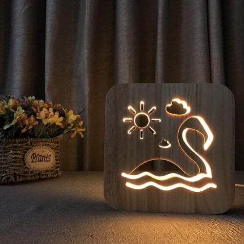 Wooden Craftwork Creative Lighting Decoration Night Light LED Light Home Decoration Accessories Modern