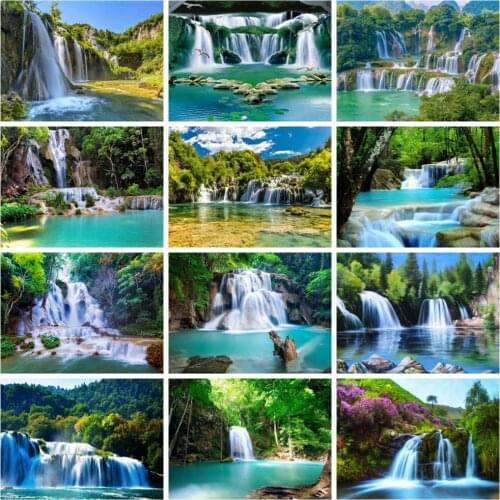 Evershine Diamond Painting Waterfall 5D DIY Full Square Round Diamond Embroidery Landscape Cross Stitch Spring Home Decoration
