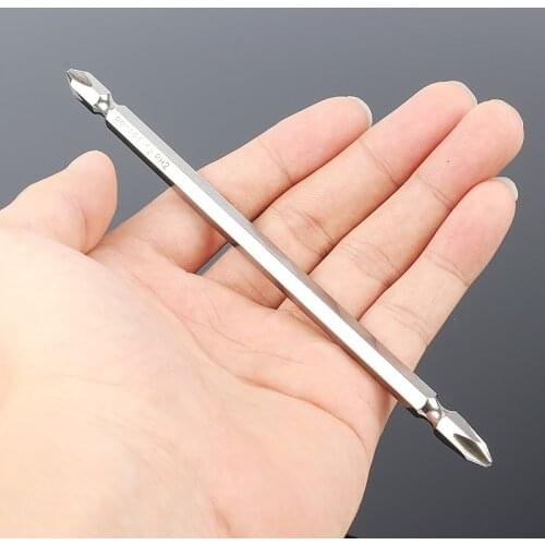 HOEN 1pc S2 150mm Length Screwdriver Head Electric Screwdriver Bits 1/4 PH2 Double Phillips Double Ended Cross / Phillips
