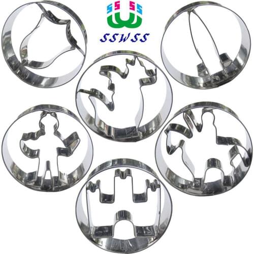 Warrior And Knight Against Dragon Invasion Cake Decorating Tools,Shield And Sword Cookie Baking Molds,Direct Selling