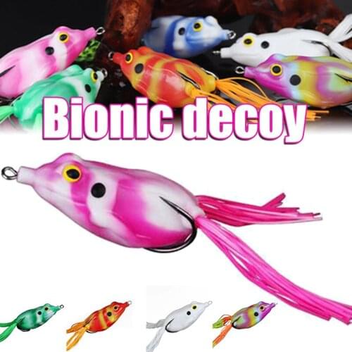 Hot Frog Fishing Lures Bait Double Hooks Artificial Soft Bait Fishing Tackle for Freshwater Saltwater N66